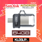 (Ori Sandisk Malaysia) SanDisk Ultra Dual Drive 64GB m3.0 OTG USB Flash Drive for Android & Computers (SDDD3-064G-G46) (SanDisk Malaysia)